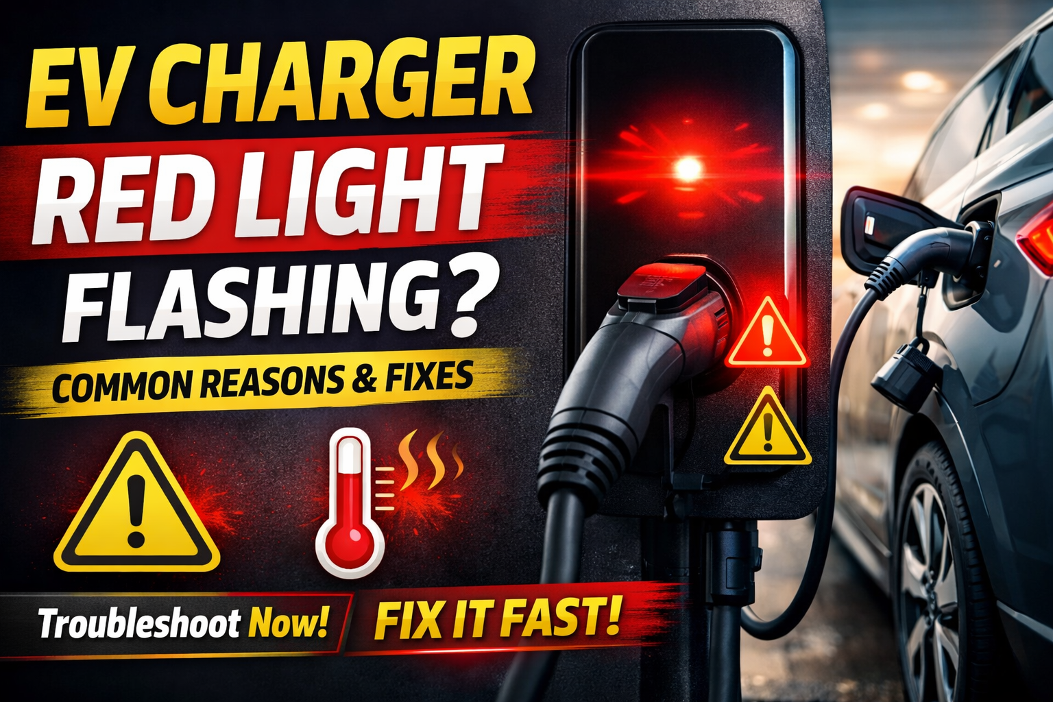 EV Charger Red Light Flashing: Causes & Easy Fixes